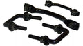 Black Windshield Tie Down Kit for 55-95 Jeep CJ-5, CJ-6, CJ-7, CJ-8, YJ Wrangler RT Off Road