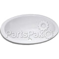 SINK 10X13 WHITE ABS OVAL LAVATORY W/STOPPER