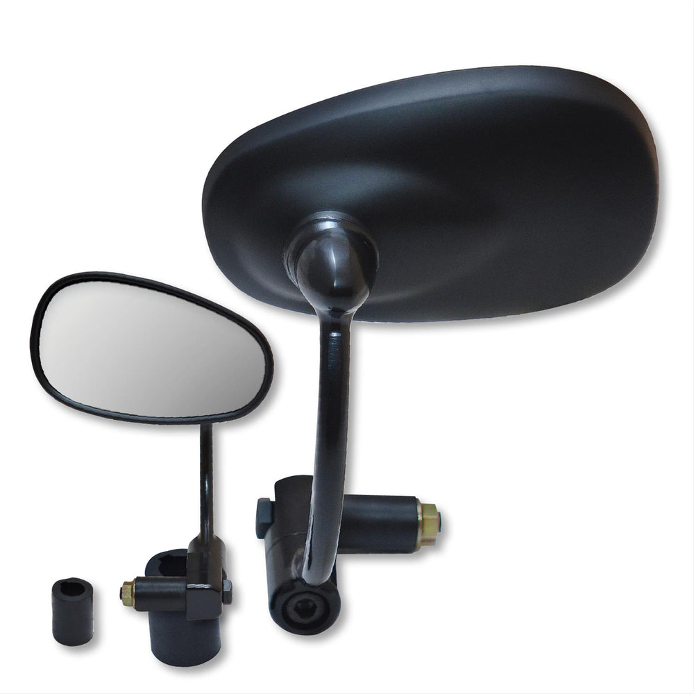 MATTE BLACK BAR-END MIRROR