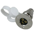 CHROME BRASS CONNECTOR 4 AMP 3 -PIN