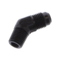 Fragola -6AN x 1/4 NPT 45 Degree Adapter - Black
