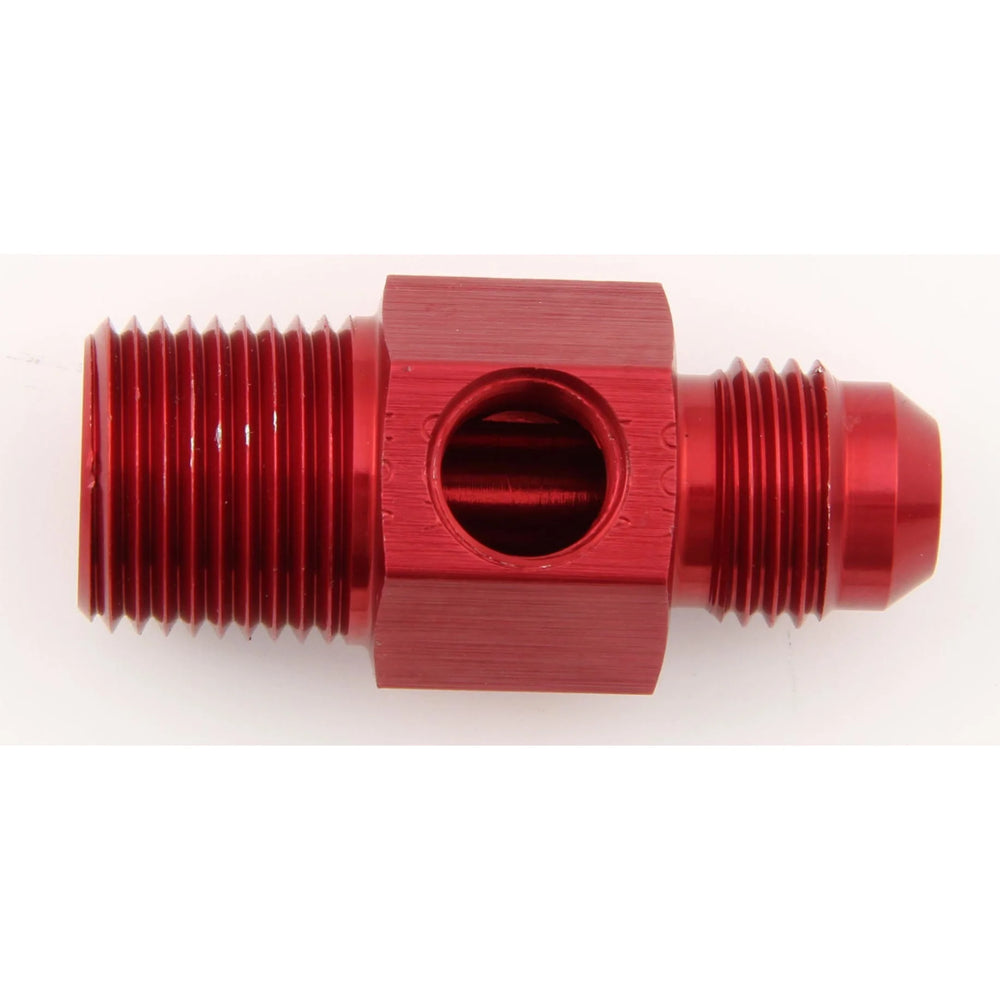 #6 to 3/8 NPT Fuel Press Adapter w/ 1/8 NPT Port