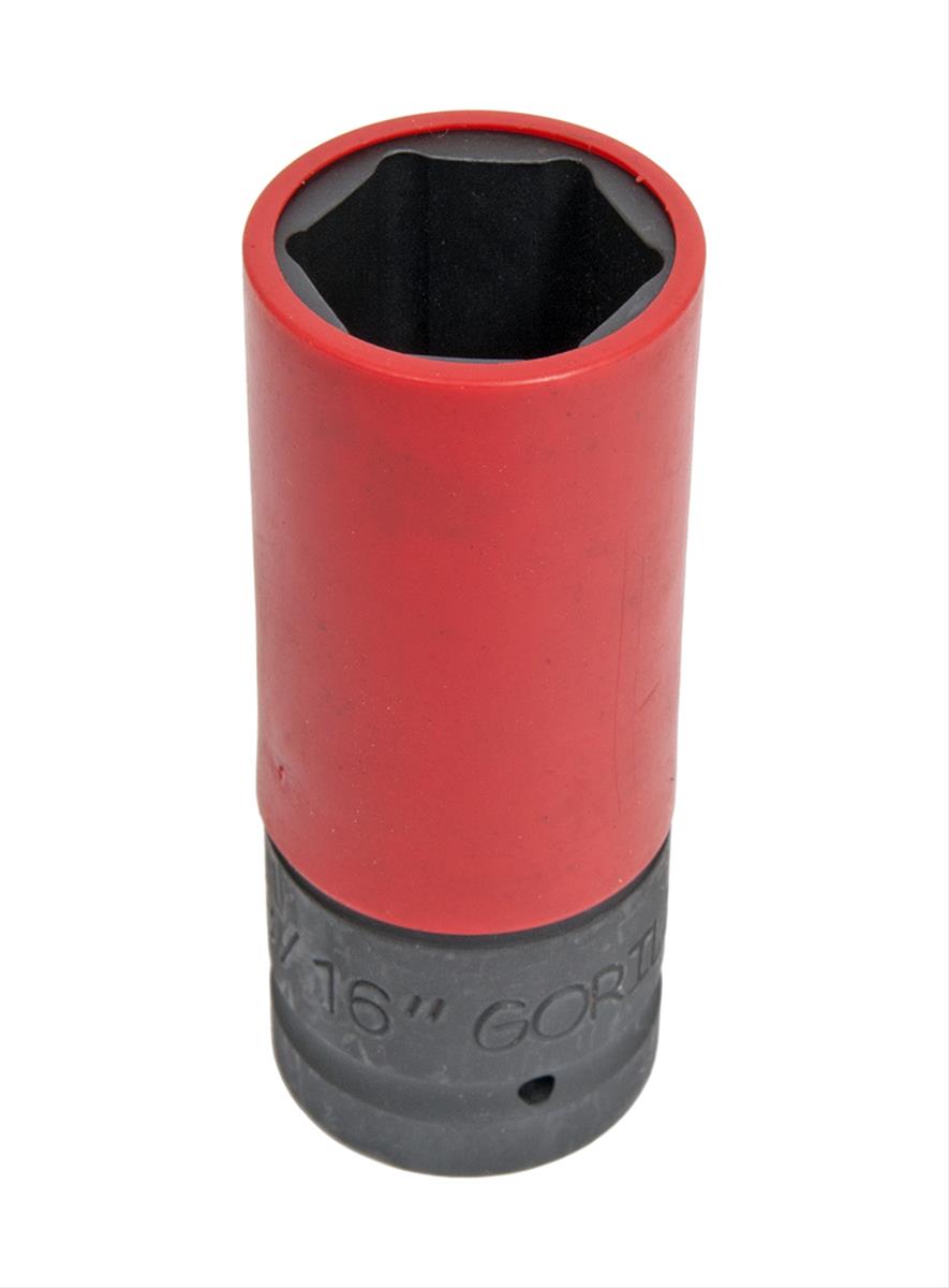 13/16IN HEX WITH 1/2IN DRIVE THIN WALL IMPACT SOCKETS WITH PROTECTIVE SLEEVE