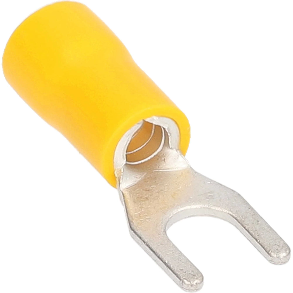 YELLOW VINYL SPADE TERMINAL 12-10 GAUGE #8 PACKAGE OF 100