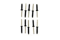 TRI FOLD RIVET 10 PACK .187 DIA .157 .472 GRIP. ALUMINUM BLACK