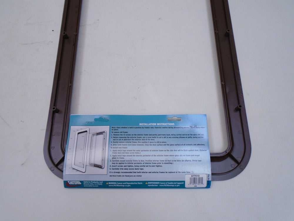 ENTRANCE DOOR WINDOW FRAME INTERIOR BROWN BOXED