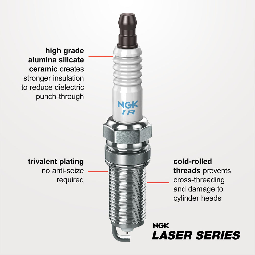 NGK Laser Iridium Spark Plug Box of 4 (SILFER8C7ES)