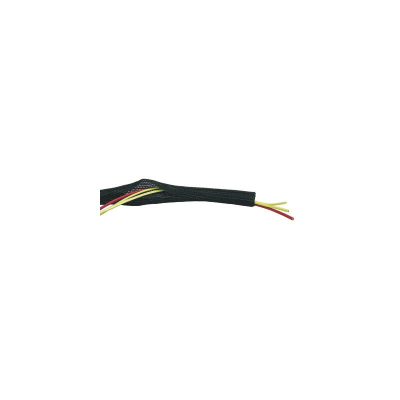 1/2IN X 10FT BLACK BRAIDED FLEX WIRE WRAP