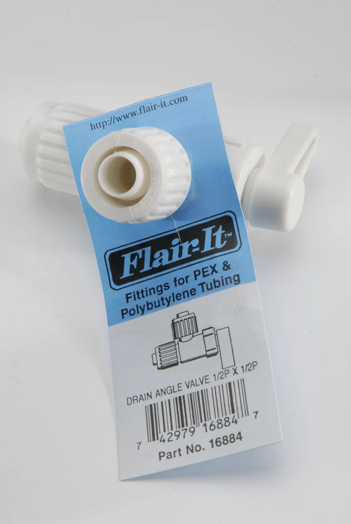 FLAIRIT DRAIN ANGLE VALVE 1/2INP X 1/2INP BARCODED