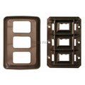 TRIPLE BASE AND PLATE CONTOUR WALL PLATE ASSEMBLY BROWN