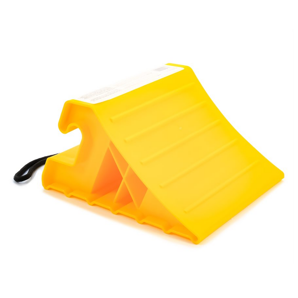 SUPER WHEEL CHOCK WITH ROPE YELLOW
