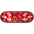 LED TAIL LIGHT OVAL;CLEAR LENS;RED;