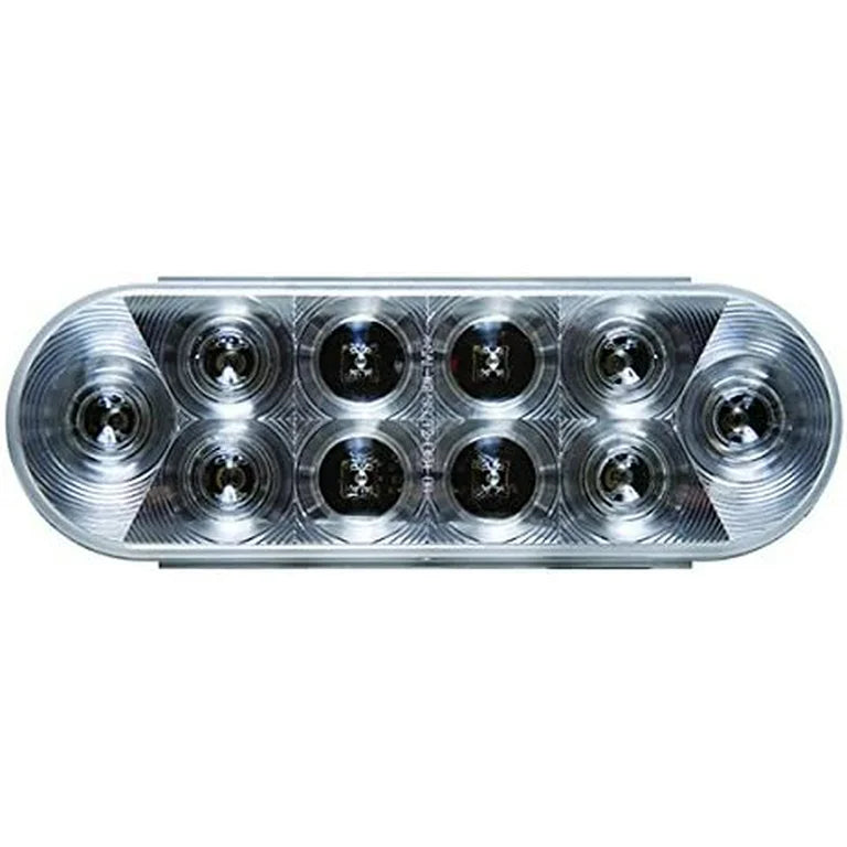 LED TAIL LIGHT OVAL;CLEAR LENS;RED;