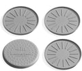 WeatherTech Round Coaster Set 4in. - Grey (Set of 4)