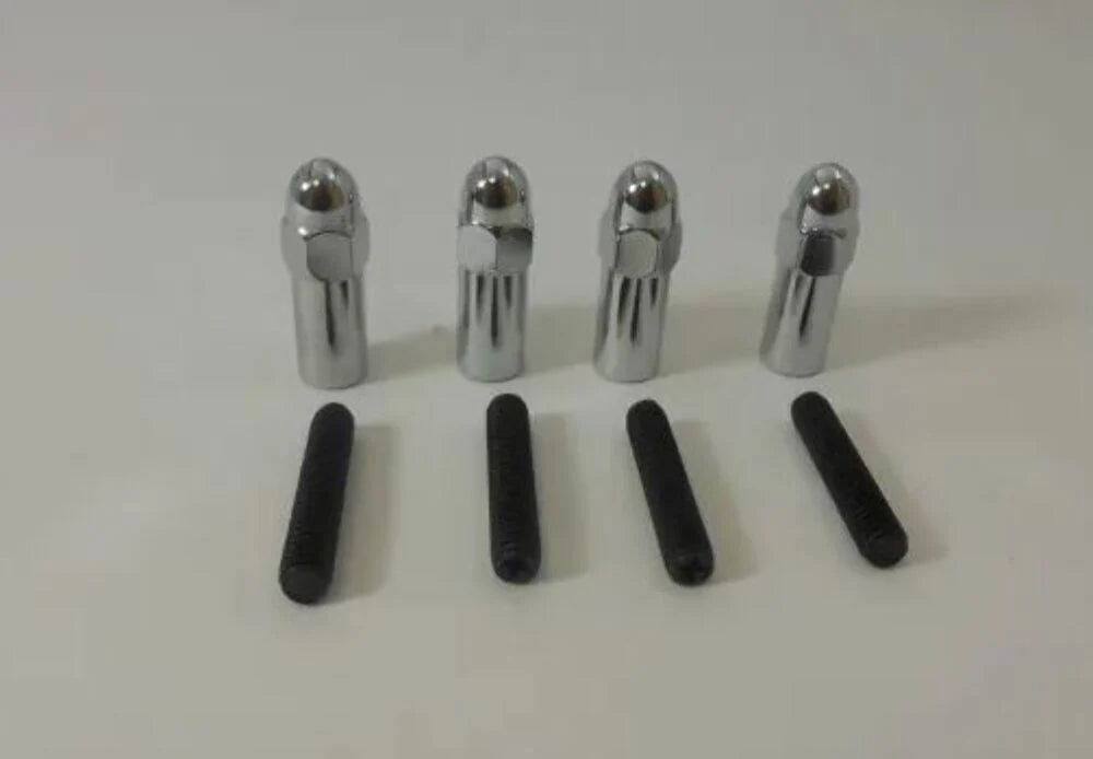 CHROME ACORN NUT WITH STUDS 1/4-20