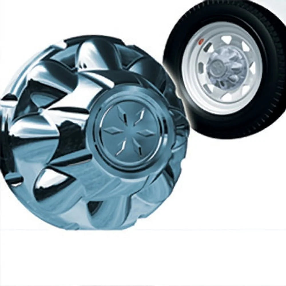 CHROME PLATED ABS TRAILER HUB COVERS