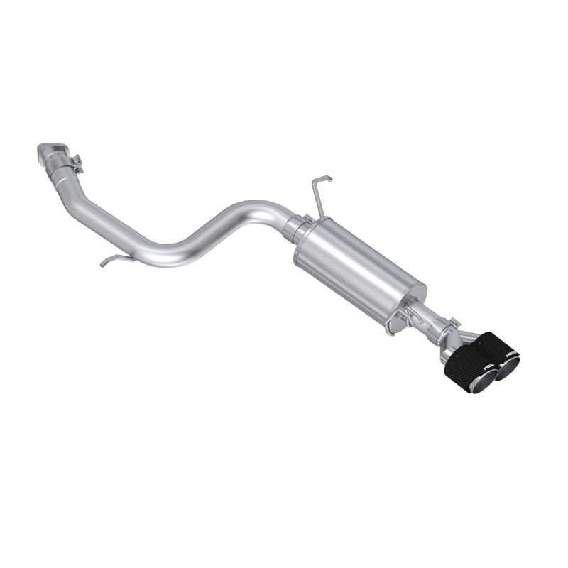 MBRP MBRP T304 Stainless Steel 2.5 Axle-Back Single Rear Exit with Dual Outlet Carbon Fiber Tip S57003CF S57003CF