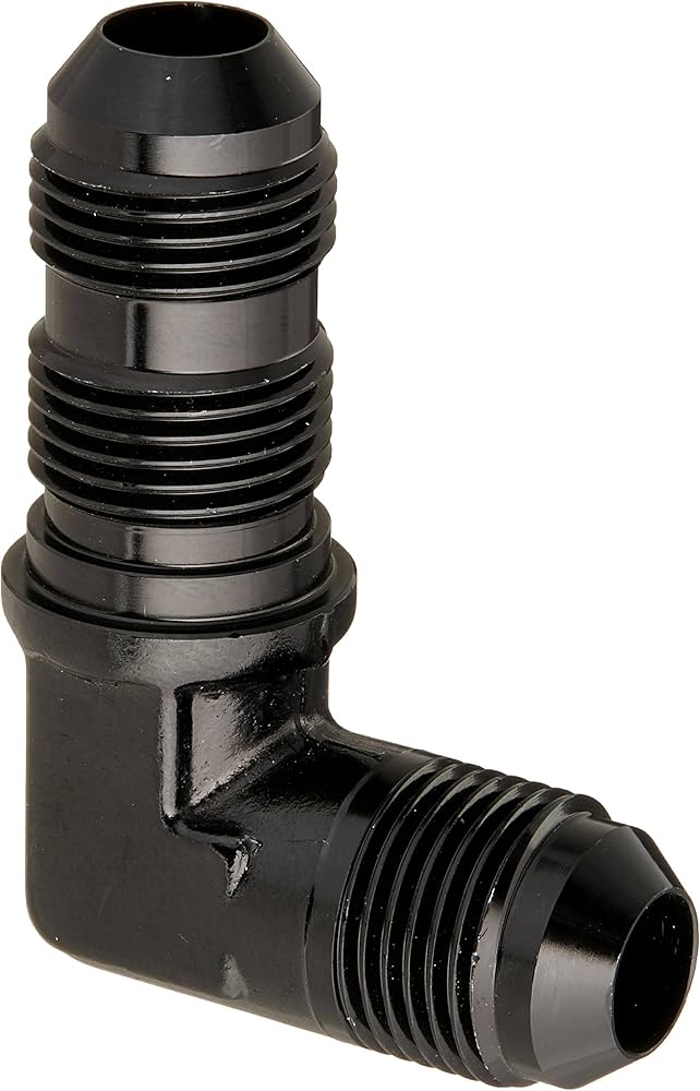 08 90 DEGREE MALE AN/JIC BULKHEAD ADAPTER BLACK