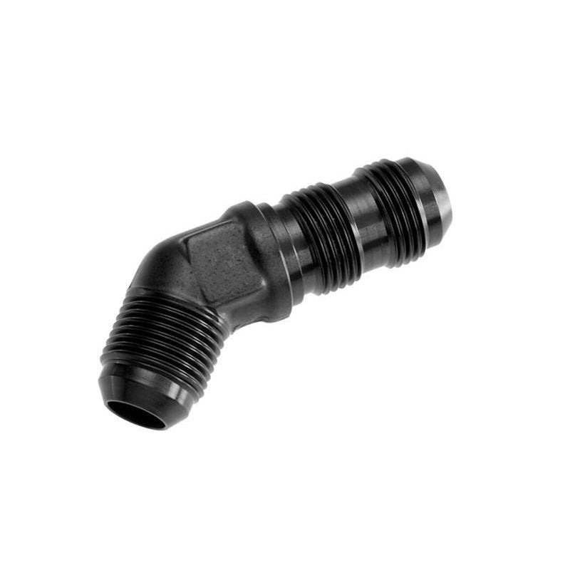 10 MALE AN/JIC BULKHEAD ADAPTERS 45 DEGREE BLACK