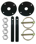 Hood Pin Kit 3/8in Alum Black 2-pack