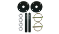 Hood Pin Kit 3/8in Alum Black 2-pack