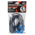 BUNGEE CORD 12IN W/BUNGEE BALLS 10 PACK