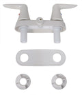CATALINA 4IN SHOWER VALVEWHITEWITH VACUUM BREAKER & WHITE LEVERHANDLES