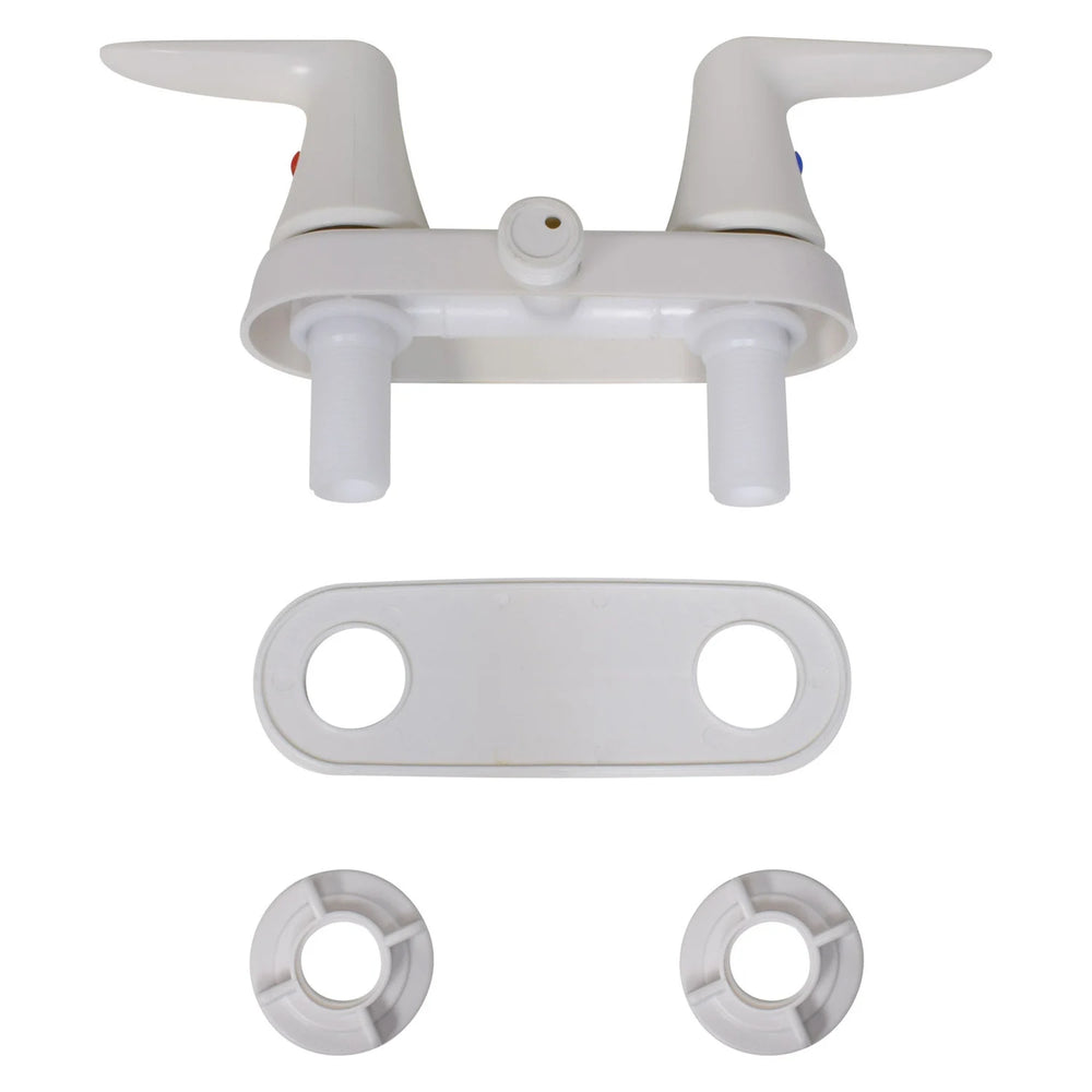 CATALINA 4IN SHOWER VALVEWHITEWITH VACUUM BREAKER & WHITE LEVERHANDLES