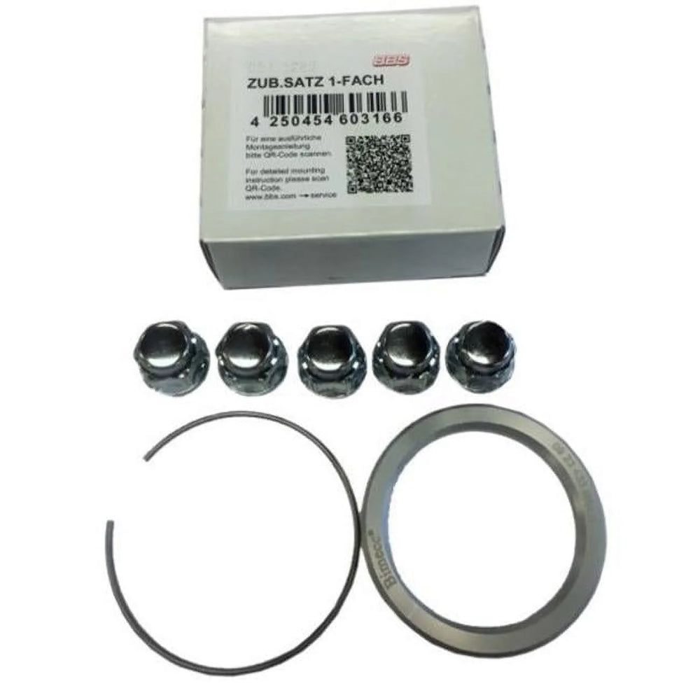 BBS PFS KIT - Mits / Maz / Hyun / Kia 67mm - Includes 82mm OD - 67mm ID Ring / 82mm Clip / Lug Nuts