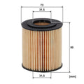 BMW CARTRIDGE LUBE METAL FREE FILTER 1.24 ID/2.83 OD TO