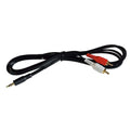 ADAPTER,1X MALE 3.5MM 2X MALE RCA