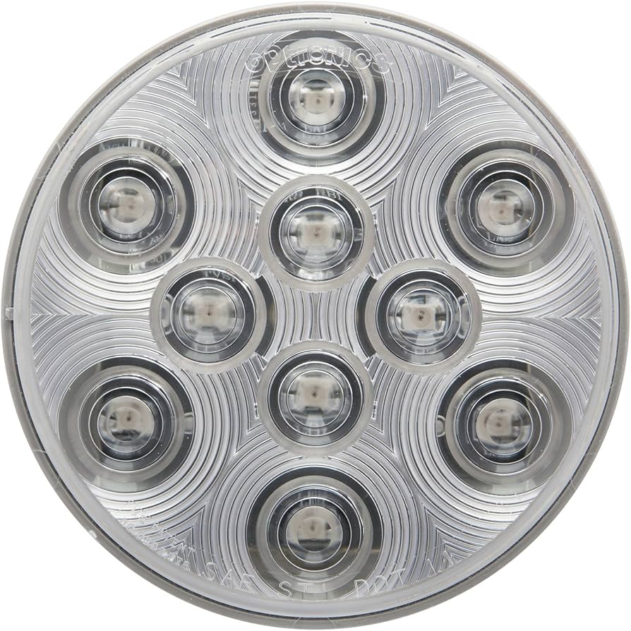 LED TAIL LIGHT 4IN;RED;CLEAR LENS;P