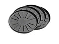 WeatherTech Round Coaster Set 4in. - Black (Set of 4)
