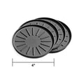 WeatherTech Round Coaster Set 4in. - Black (Set of 4)