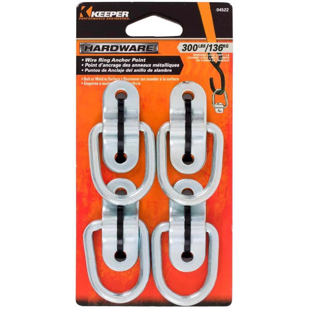 HARDWARE 11/2IN WIRE RINGS 300 LBS. WLL (900 LBS. BREAK STRENGTH) 4 PACK