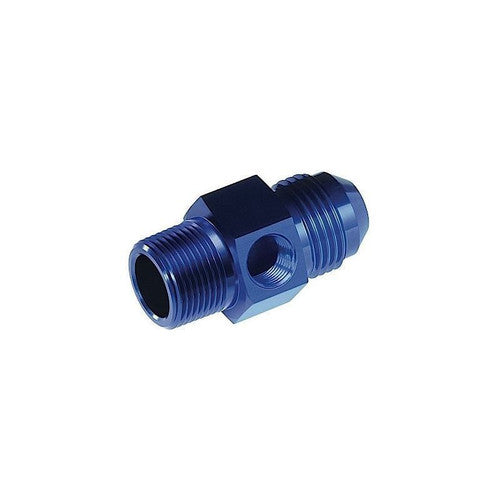 08 MALE AN/JIC TO 06 (3/8) NPT MALE WITH 1/8 NPT HEX CLEAR