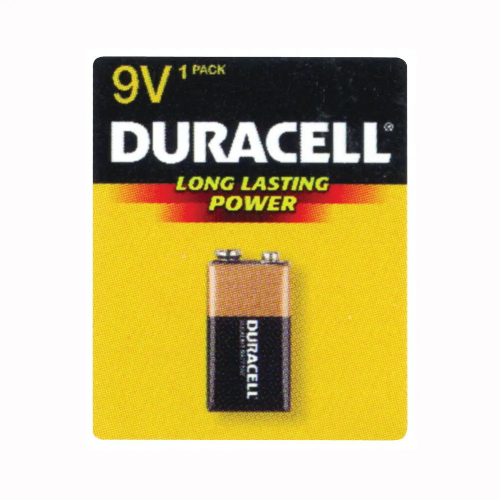 DURACELL COPPERTOP 9V BATTERIES CLAMSHELL OF 1