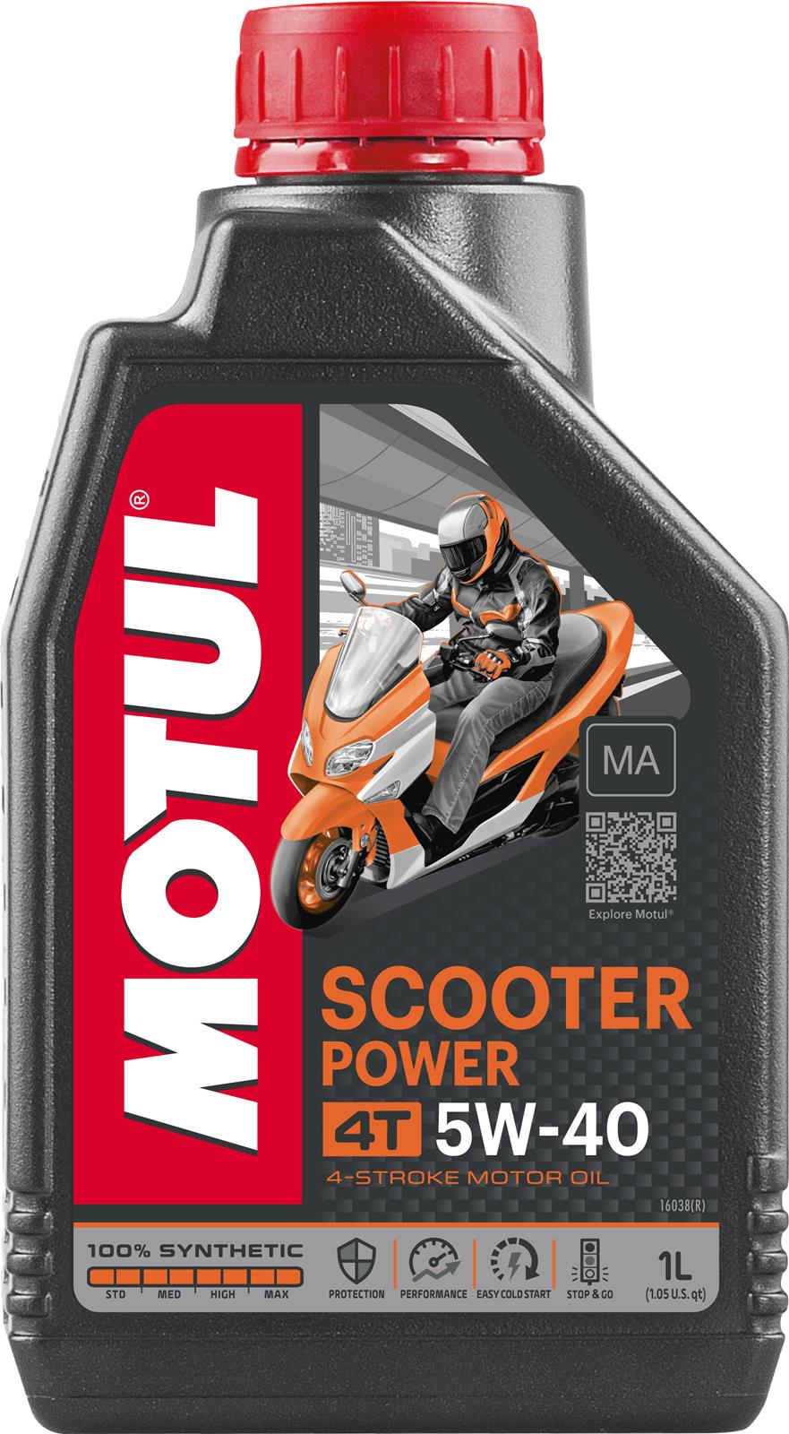 ~(2 lbs. 8X4X2)~ SCOOTER POWER 4T 5W40 MA 12x1L