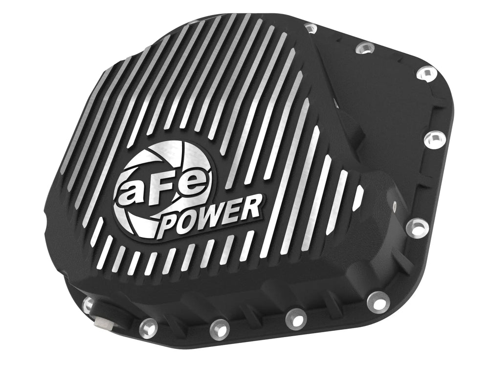 aFe POWER Pro Series Rear Differential Cover Black w/ Machined Fins Ford F-250/350 23-26 (Sterling 11.6)