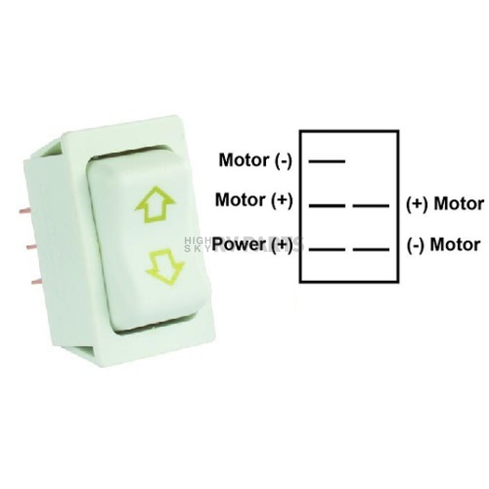 SLIDEOUT HIGH CURRENT MOTOR SWITCH WHITE