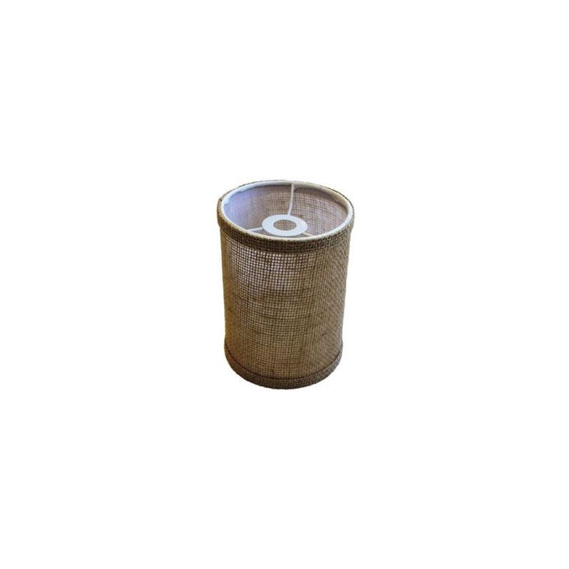 BARREL LAMP SHADE, BURLAP