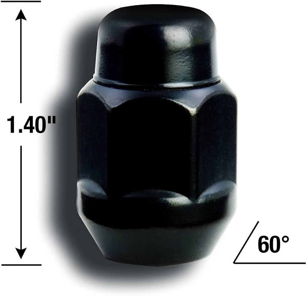 7/16IN ACORN BULGE SEAT BLACK CHROME (13/16IN HEX) CLAMSHELL