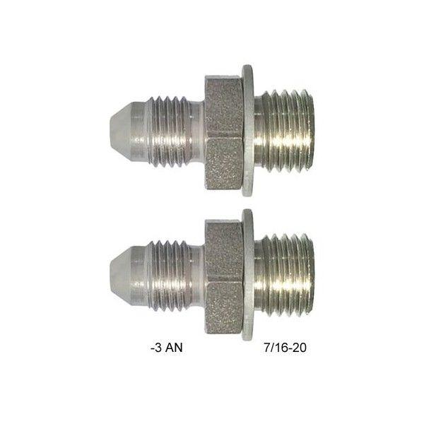 7/16-20 to #3 Stl Crush Washer Seal Adapter (Pr)