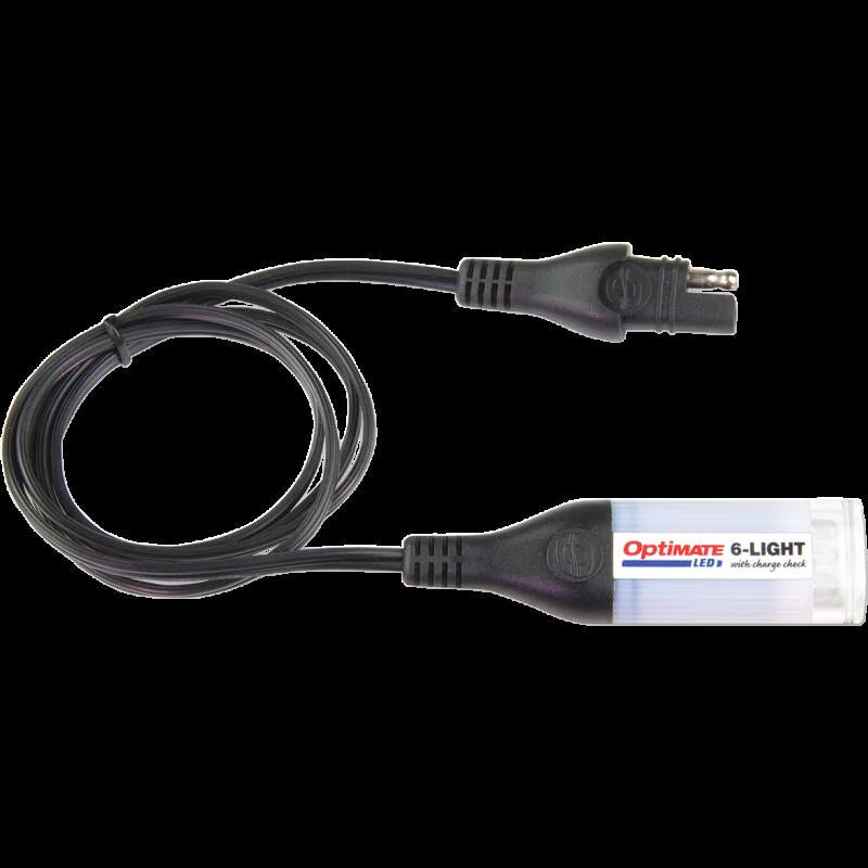 OPTIMATE LED VEHICLE CHARGE SYSTEM TESTER WITH 6LED EMERGENCY 12V FLASHLIGHT SAE WEATHERPROOF.