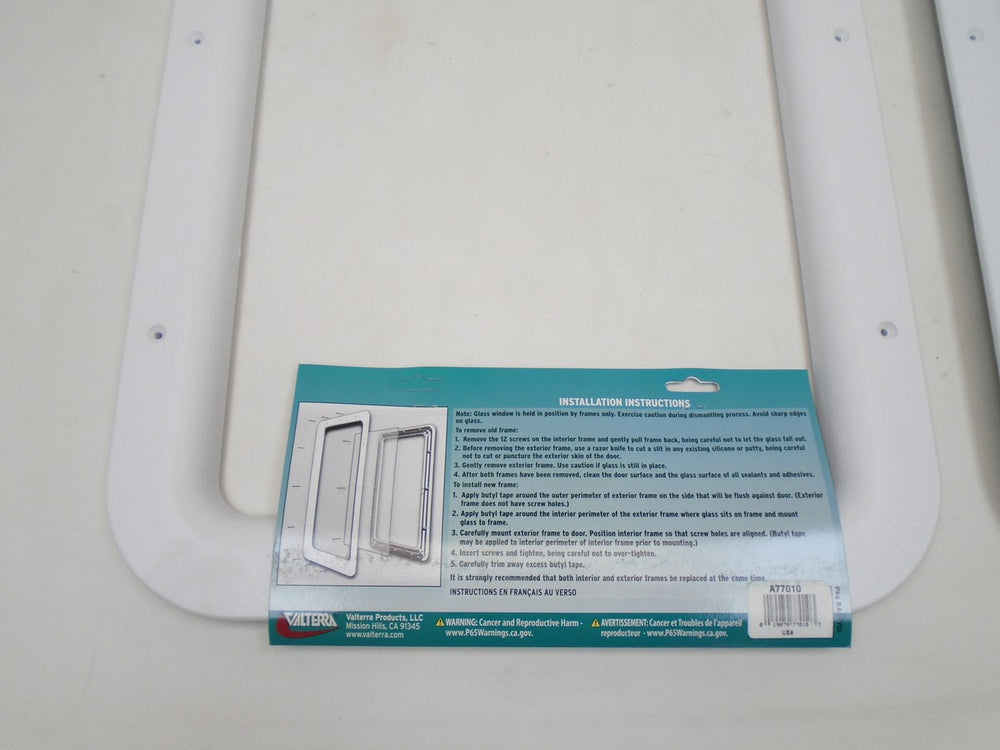 ENTRANCE DOOR WINDOW FRAME INTERIOR WHITE BOXED