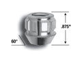 Gorilla GORILLA LOCK ACORN OE 9/16 ZINC CLAM
