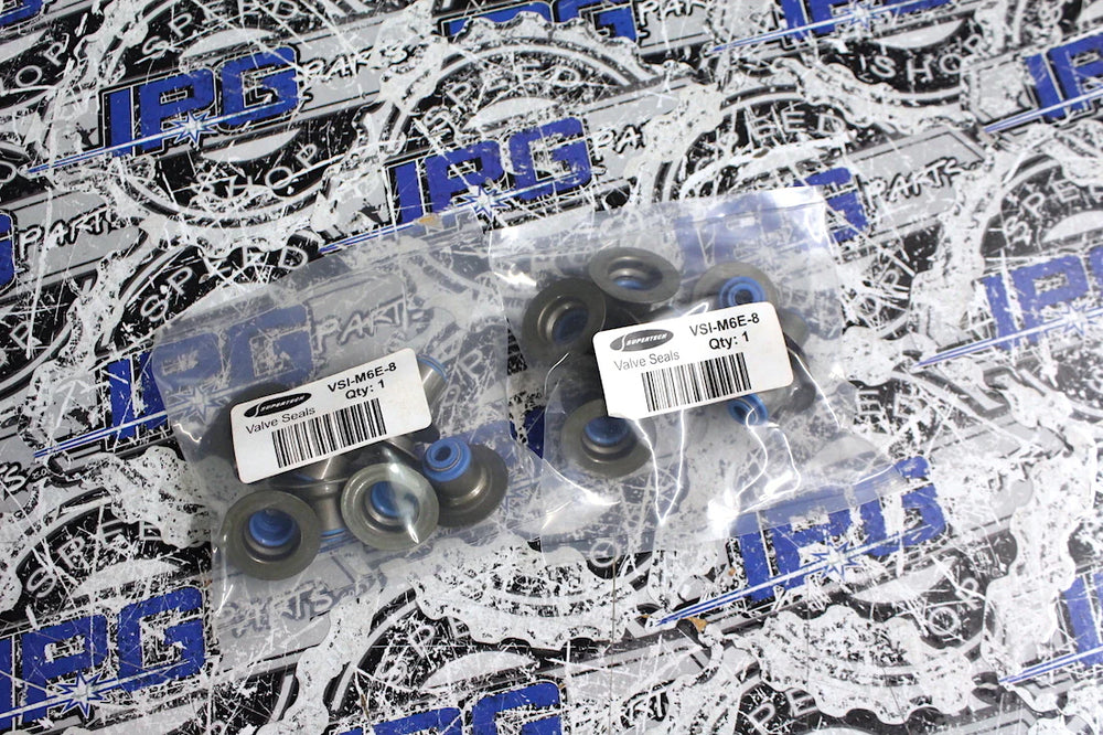 Supertech Mini / Dodge Neon / Mitsubishi 420A 6mm Viton Integral Valve Stem Seal - Set of 8
