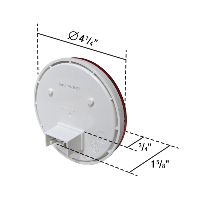 UNI-BOND LIGHTING SAFETY red auto part