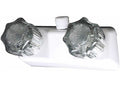 UTOPIA 4IN WHITE SHOWER VALVE SMOKED HANDLES MADE IN USA 5 YEAR WARRANTY