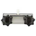 UTOPIA 4IN WHITE SHOWER VALVE SMOKED HANDLES MADE IN USA 5 YEAR WARRANTY